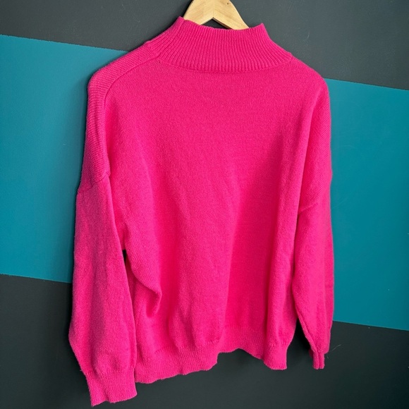 Vibrant Pink Turtleneck Sweater - Picture 3 of 6